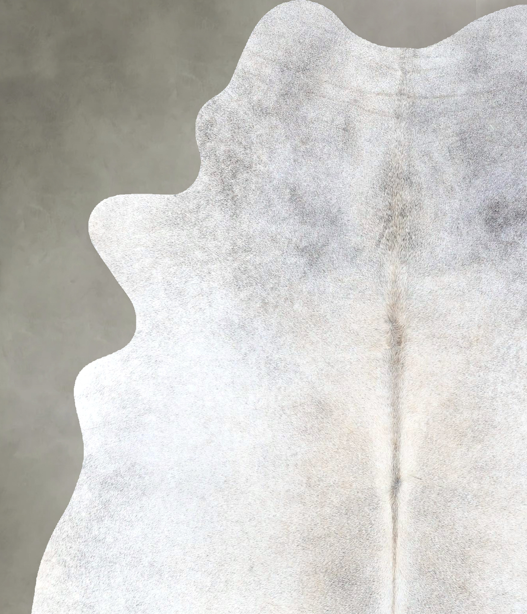 Grey with Beige Large Brazilian Cowhide Rug 6'7"H x 5'3"W #B19097 by H