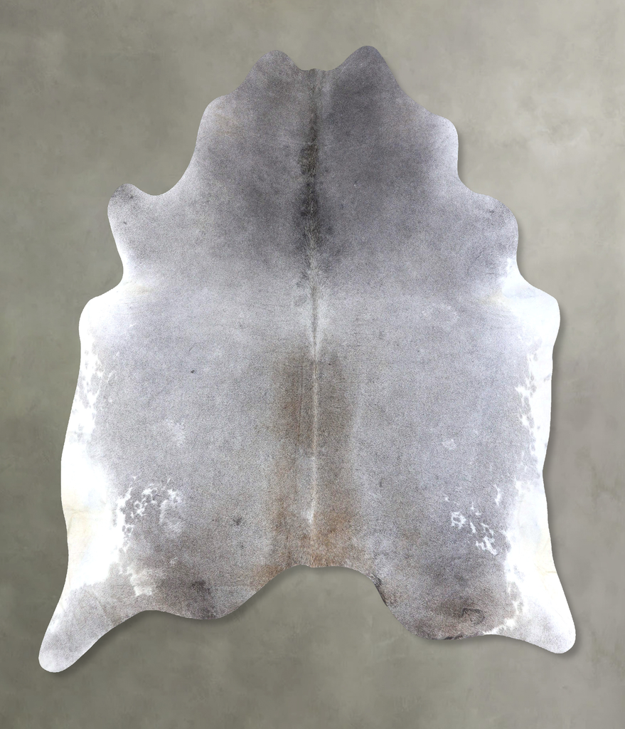 Medium Grey XX-Large Brazilian Cowhide Rug 7'8"H x 7'1"W #B19110 by Hudson Hides