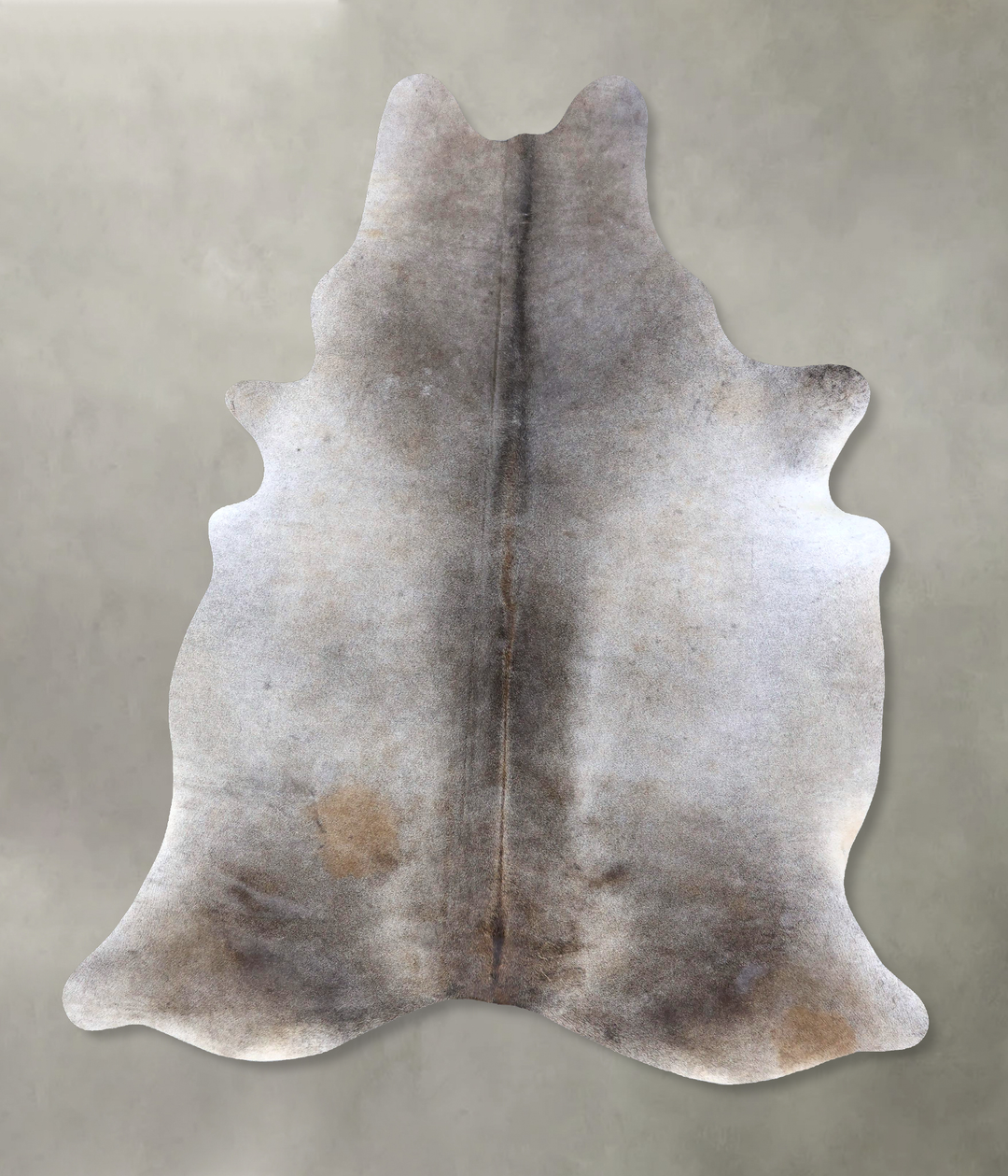 Grey with Beige XX-Large Brazilian Cowhide Rug 8'1"H x 6'3"W #B19111 b