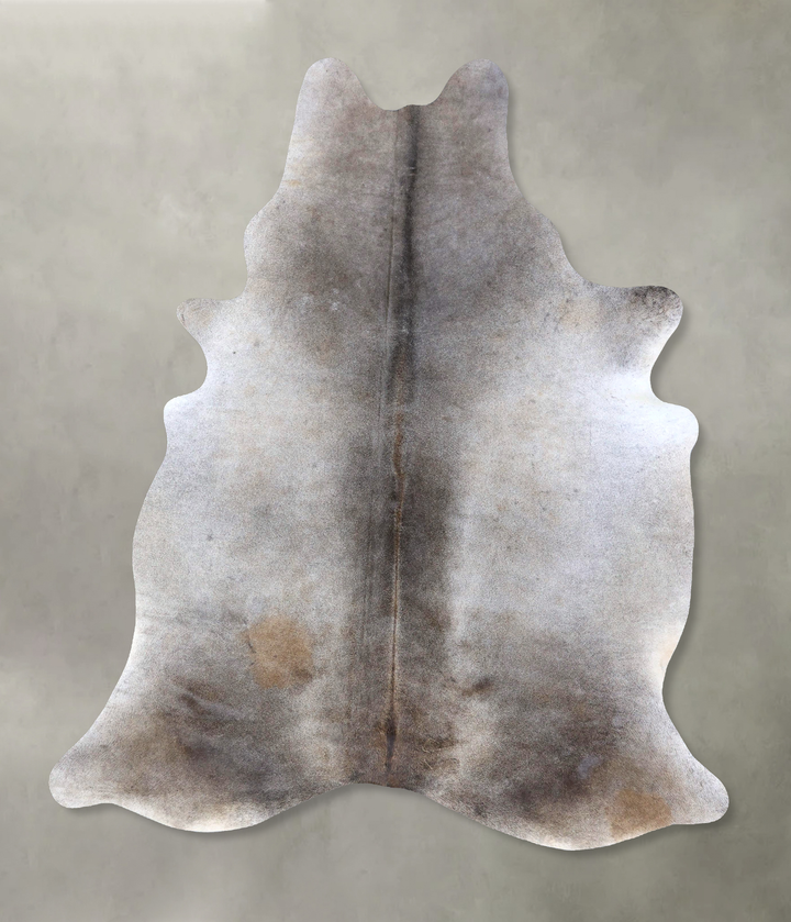 Grey with Beige XX-Large Brazilian Cowhide Rug 8'1"H x 6'3"W #B19111 by Hudson Hides