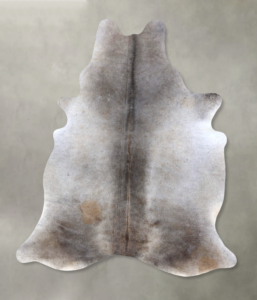 Grey with Beige XX-Large Brazilian Cowhide Rug 8'1"H x 6'3"W #B19111 by Hudson Hides