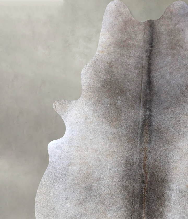 Grey with Beige XX-Large Brazilian Cowhide Rug 8'1"H x 6'3"W #B19111 by Hudson Hides