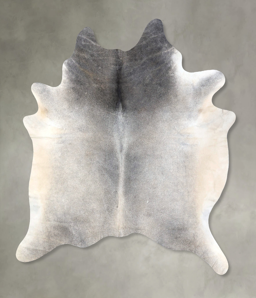 Grey with Beige XX-Large Brazilian Cowhide Rug 7'11"H x 7'2"W #B19114 by Hudson Hides