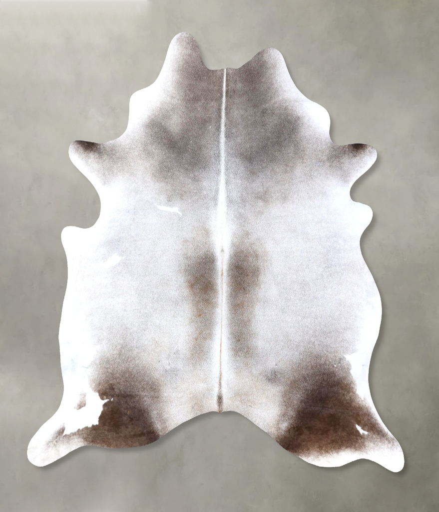 Medium Grey X-Large Brazilian Cowhide Rug 7'5"H x 6'6"W #B19116 by Hudson Hides