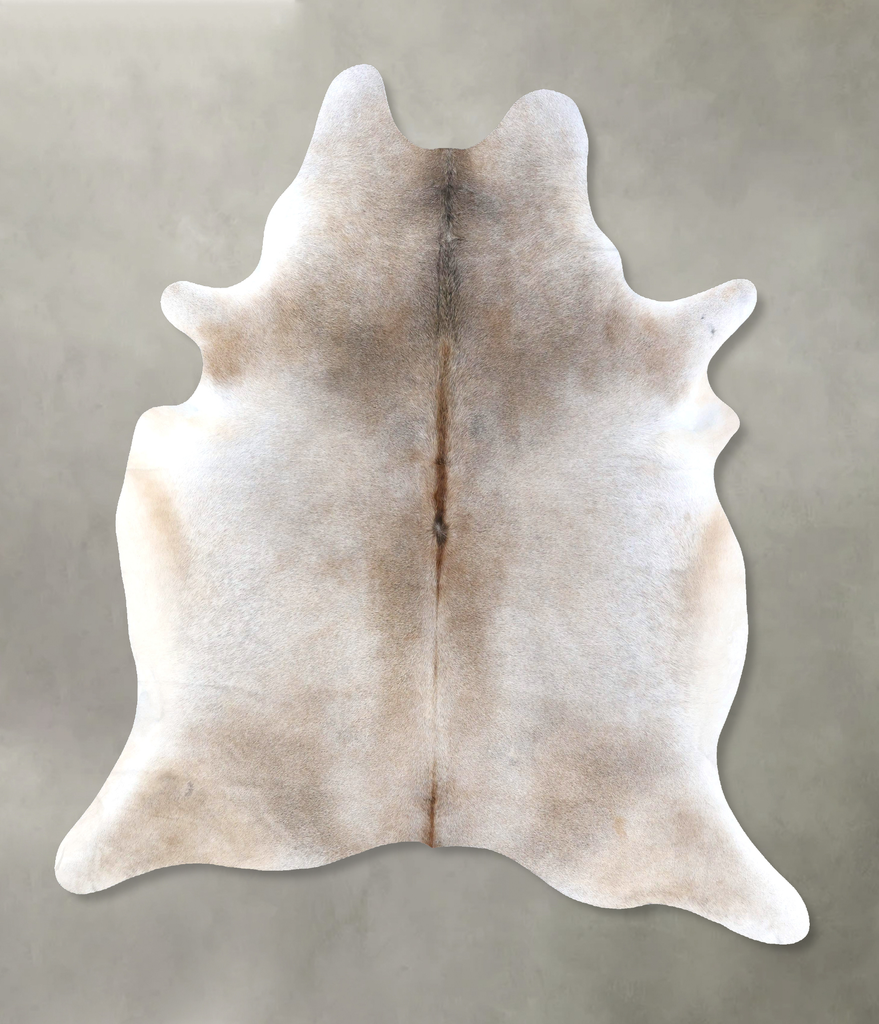 Grey with Beige XX-Large Brazilian Cowhide Rug 8'0"H x 6'7"W #B19118 by Hudson Hides