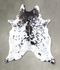 Salt and Pepper Black X-Large Brazilian Cowhide Rug 7'4
