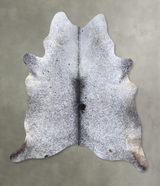 Salt and Pepper Black X-Large Brazilian Cowhide Rug 7'3"H x 6'7"W #B19123 by Hudson Hides