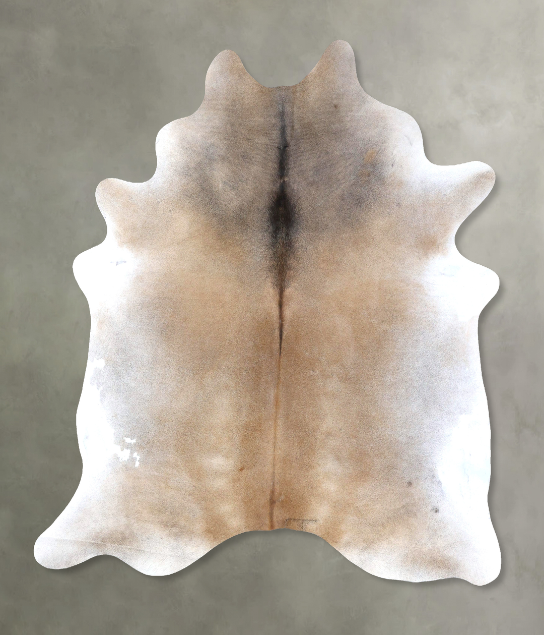 Grey with Beige XX-Large Brazilian Cowhide Rug 7'10"H x 6'6"W #B19125 