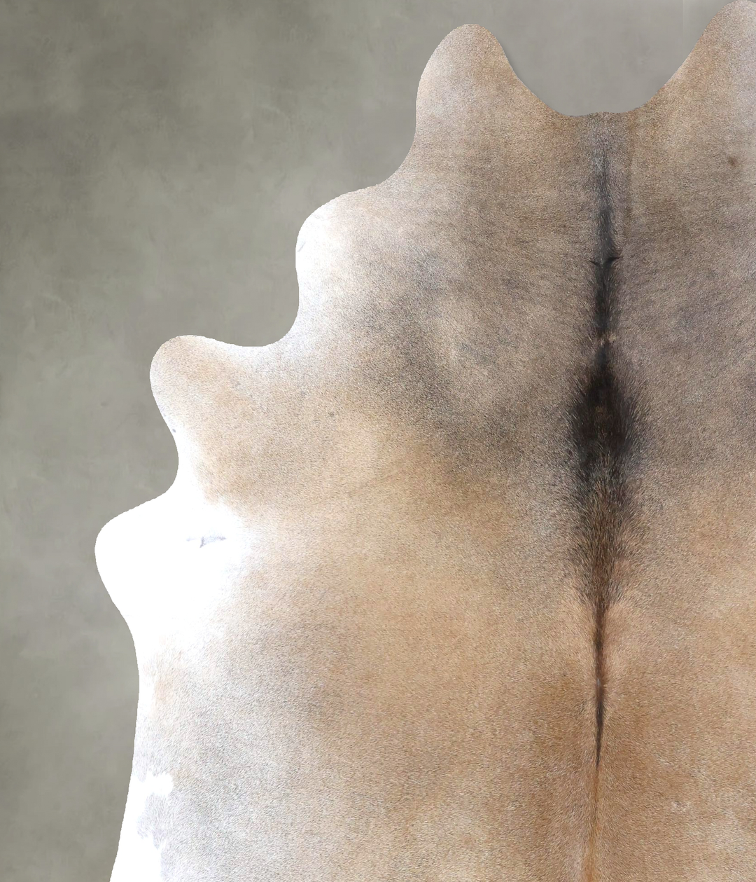 Grey with Beige XX-Large Brazilian Cowhide Rug 7'10"H x 6'6"W #B19125 