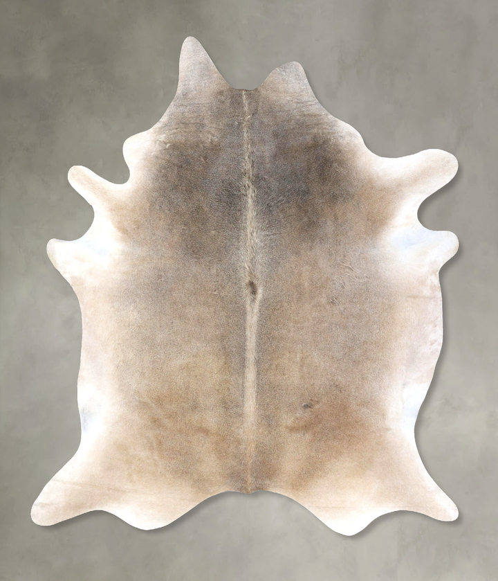 Grey with Beige XX-Large Brazilian Cowhide Rug 8'5"H x 7'1"W #B19126 by Hudson Hides