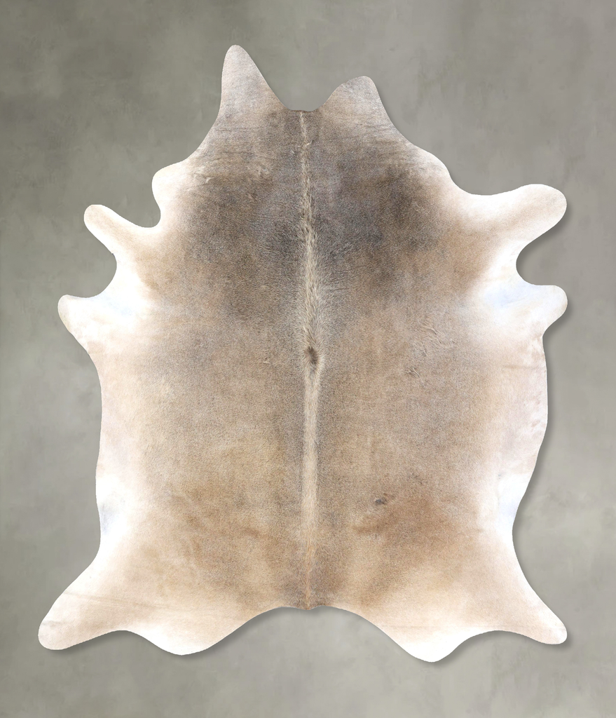 Grey with Beige XX-Large Brazilian Cowhide Rug 8'5"H x 7'1"W #B19126 by Hudson Hides