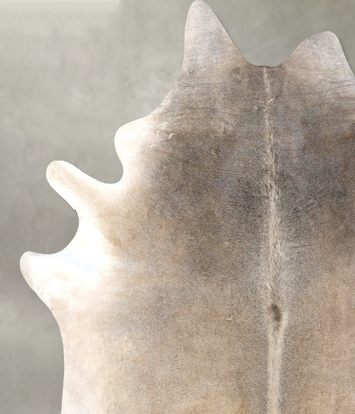 Grey with Beige XX-Large Brazilian Cowhide Rug 8'5"H x 7'1"W #B19126 by Hudson Hides