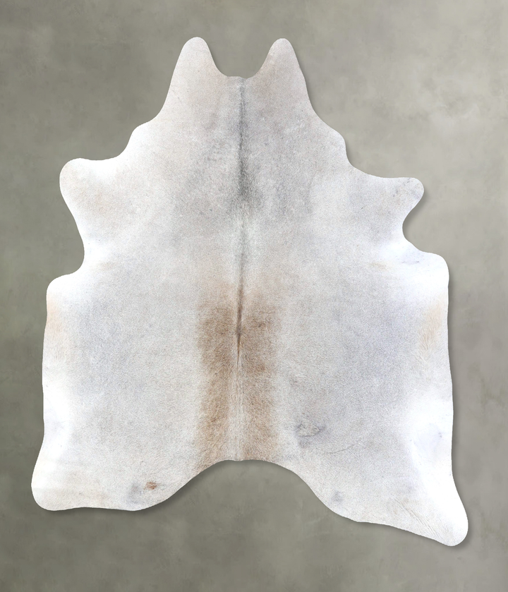 Grey with Beige X-Large Brazilian Cowhide Rug 7'3"H x 6'8"W #B19127 by Hudson Hides