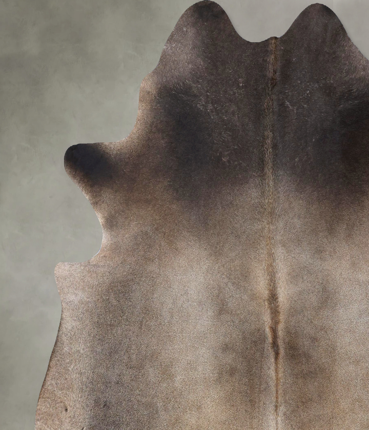 Grey with Beige XX-Large Brazilian Cowhide Rug 7'3"H x 7'1"W #B19128 by Hudson Hides