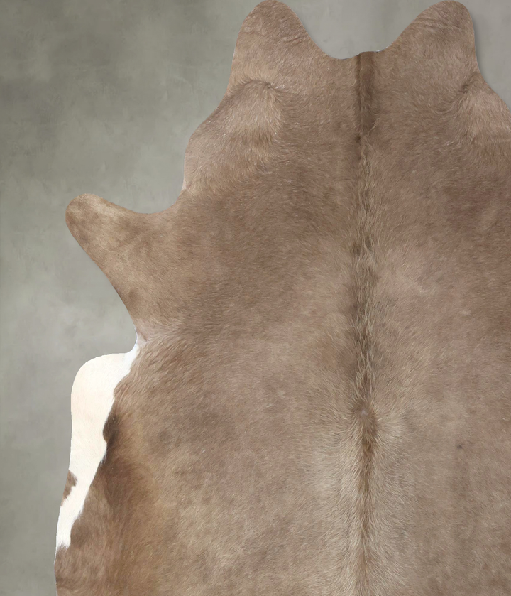 Taupe XX-Large Brazilian Cowhide Rug 7'8"H x 6'8"W #B19129 by Hudson Hides