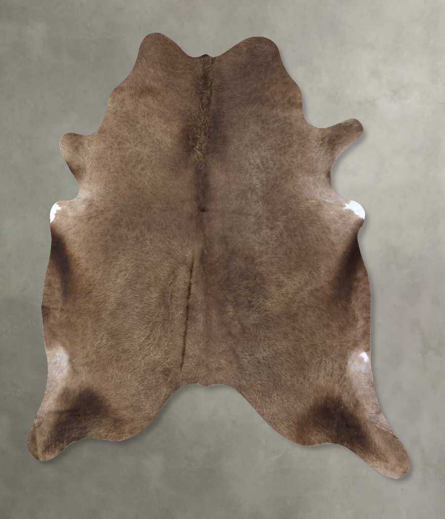 Taupe X-Large Brazilian Cowhide Rug 7'4"H x 6'7"W #B19131 by Hudson Hides