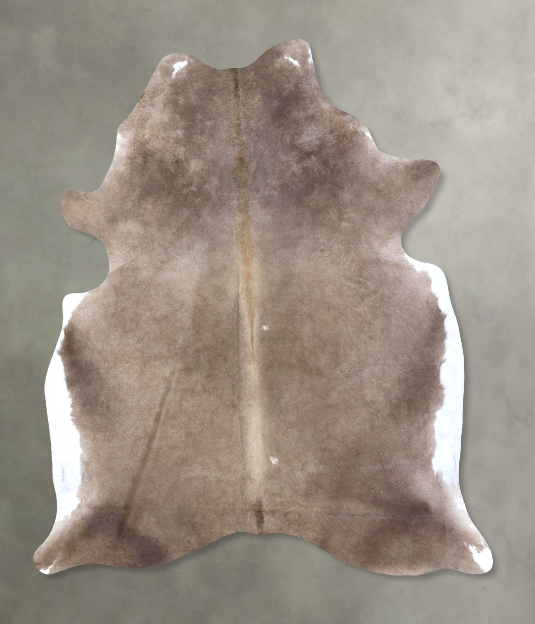 Taupe X-Large Brazilian Cowhide Rug 7'2"H x 6'3"W #B19132 by Hudson Hi