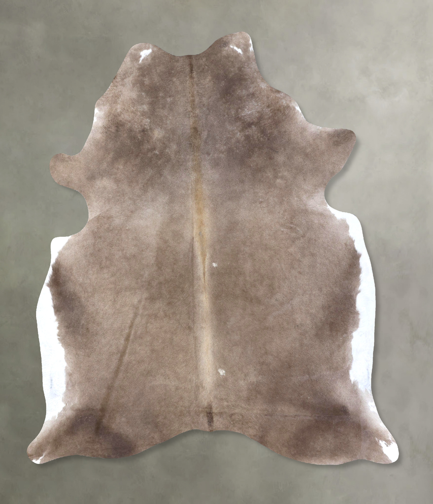 Taupe X-Large Brazilian Cowhide Rug 7'2"H x 6'3"W #B19132 by Hudson Hides