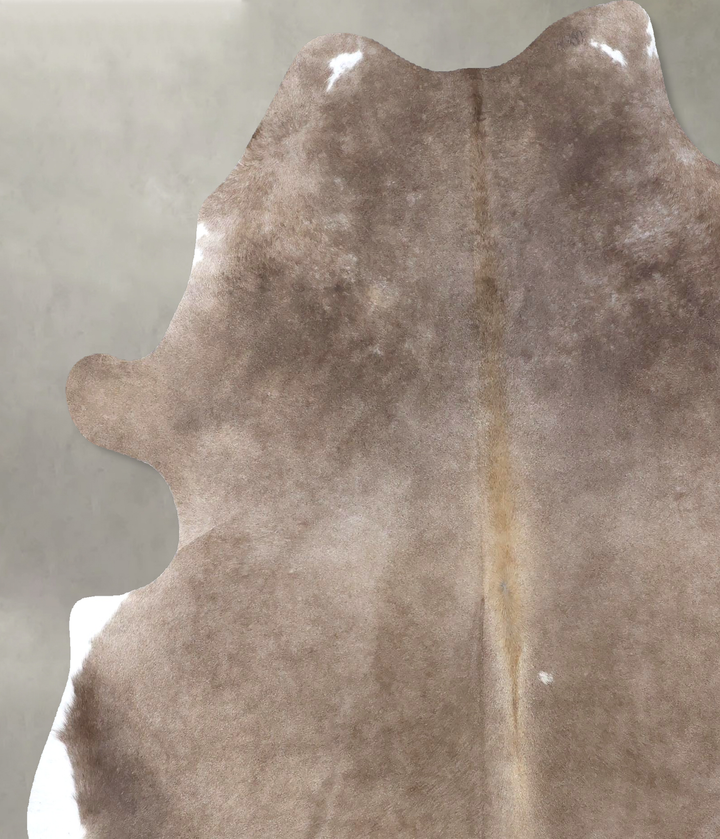 Taupe X-Large Brazilian Cowhide Rug 7'2"H x 6'3"W #B19132 by Hudson Hides