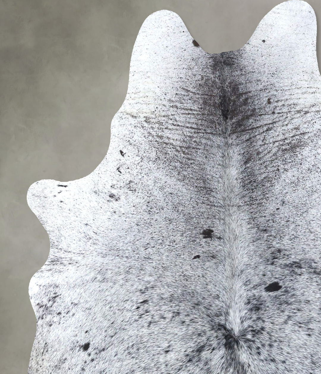 Salt and Pepper Black Large Brazilian Cowhide Rug 6'6"H x 5'4"W #B1913