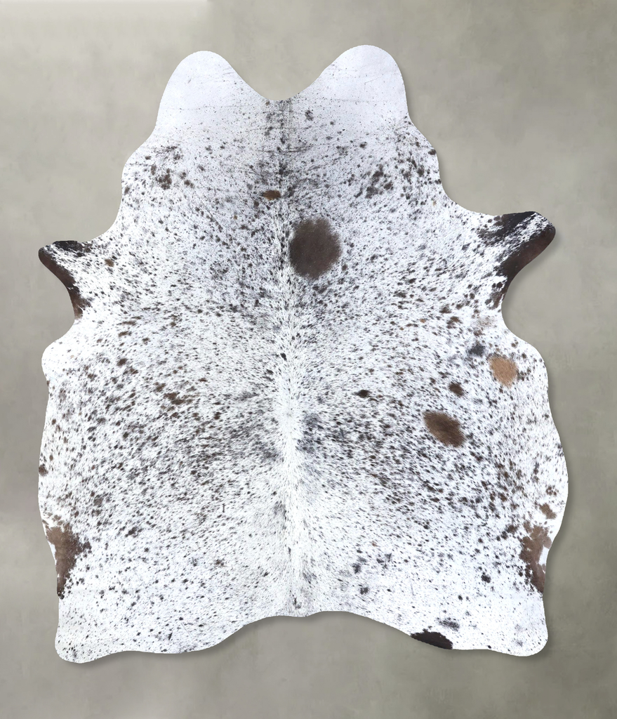 Salt and Pepper Black Large Brazilian Cowhide Rug 6'10"H x 5'1"W #B19136 by Hudson Hides