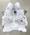 Salt and Pepper Black Large Brazilian Cowhide Rug 6'10