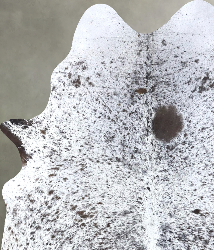 Salt and Pepper Black Large Brazilian Cowhide Rug 6'10"H x 5'1"W #B19136 by Hudson Hides