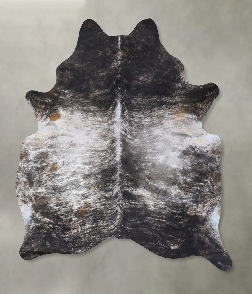 Grey Brindle X-Large Brazilian Cowhide Rug 7'9"H x 6'1"W #B19140 by Hudson Hides
