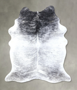 Grey Brindle X-Large Brazilian Cowhide Rug 7'10"H x 6'1"W #B19143 by Hudson Hides