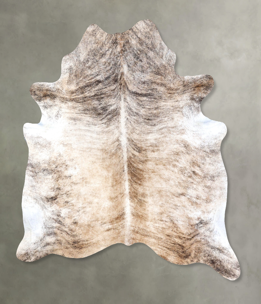 Light Brindle XX-Large Brazilian Cowhide Rug 7'7"H x 6'11"W #B19144 by Hudson Hides