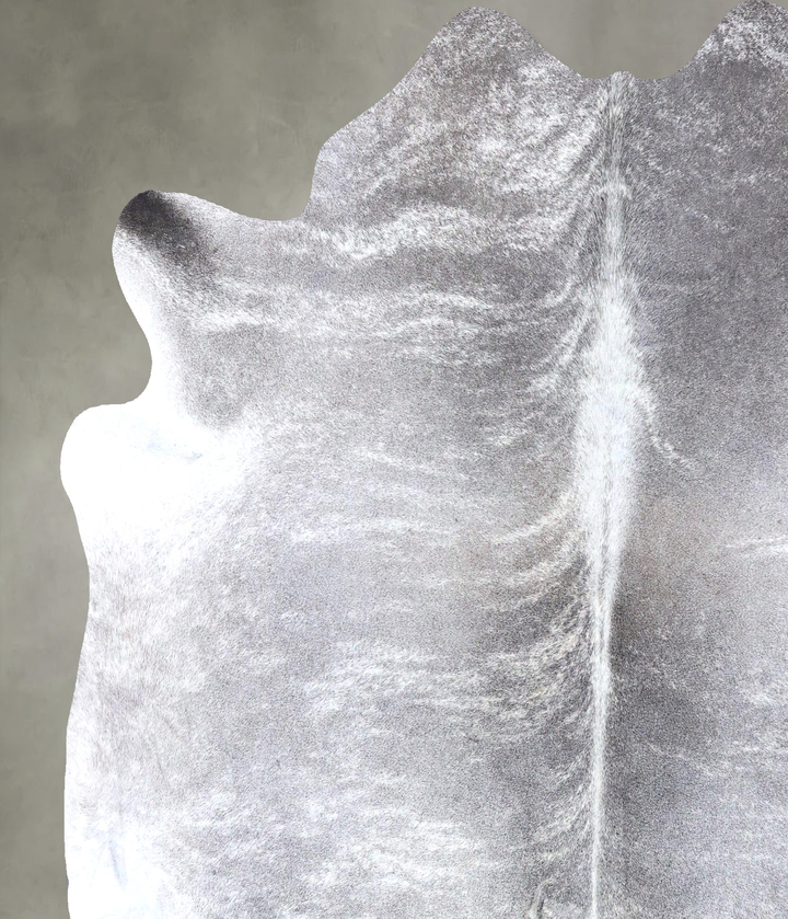 Grey Brindle X-Large Brazilian Cowhide Rug 6'10"H x 6'8"W #B19146 by Hudson Hides