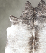Grey Brindle X-Large Brazilian Cowhide Rug 7'1"H x 6'11"W #B19148 by Hudson Hides