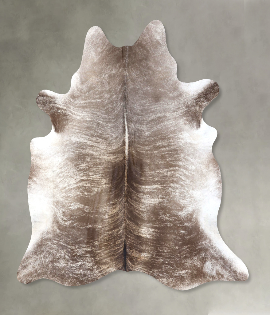 Grey Brindle X-Large Brazilian Cowhide Rug 7'6"H x 6'5"W #B19151 by Hudson Hides