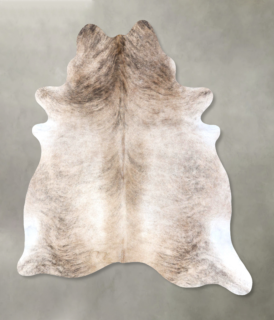 Light Brindle X-Large Brazilian Cowhide Rug 7'9"H x 6'5"W #B19154 by Hudson Hides