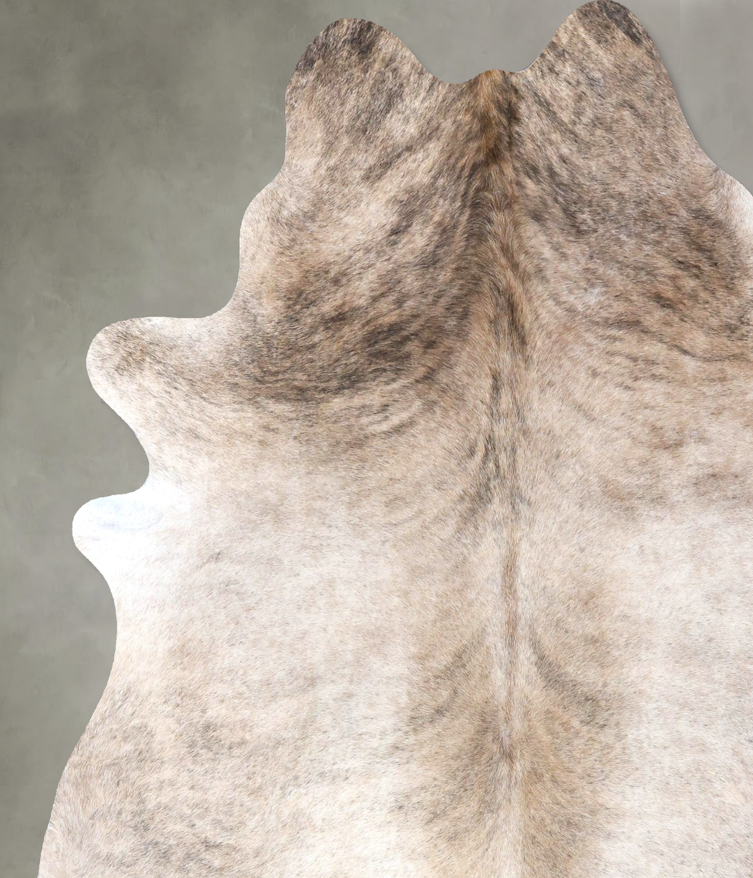 Light Brindle X-Large Brazilian Cowhide Rug 7'9"H x 6'5"W #B19154 by H