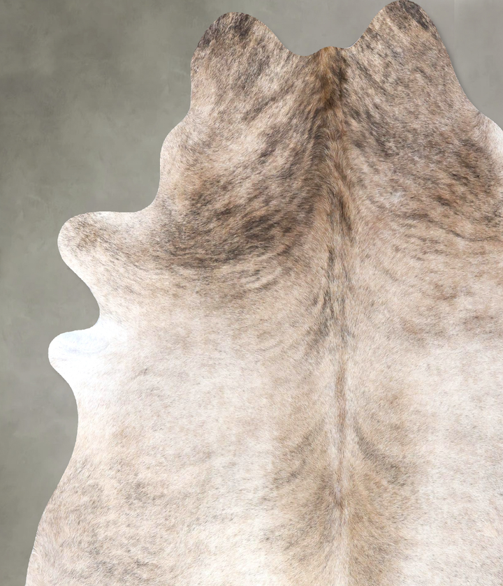 Light Brindle X-Large Brazilian Cowhide Rug 7'9"H x 6'5"W #B19154 by Hudson Hides