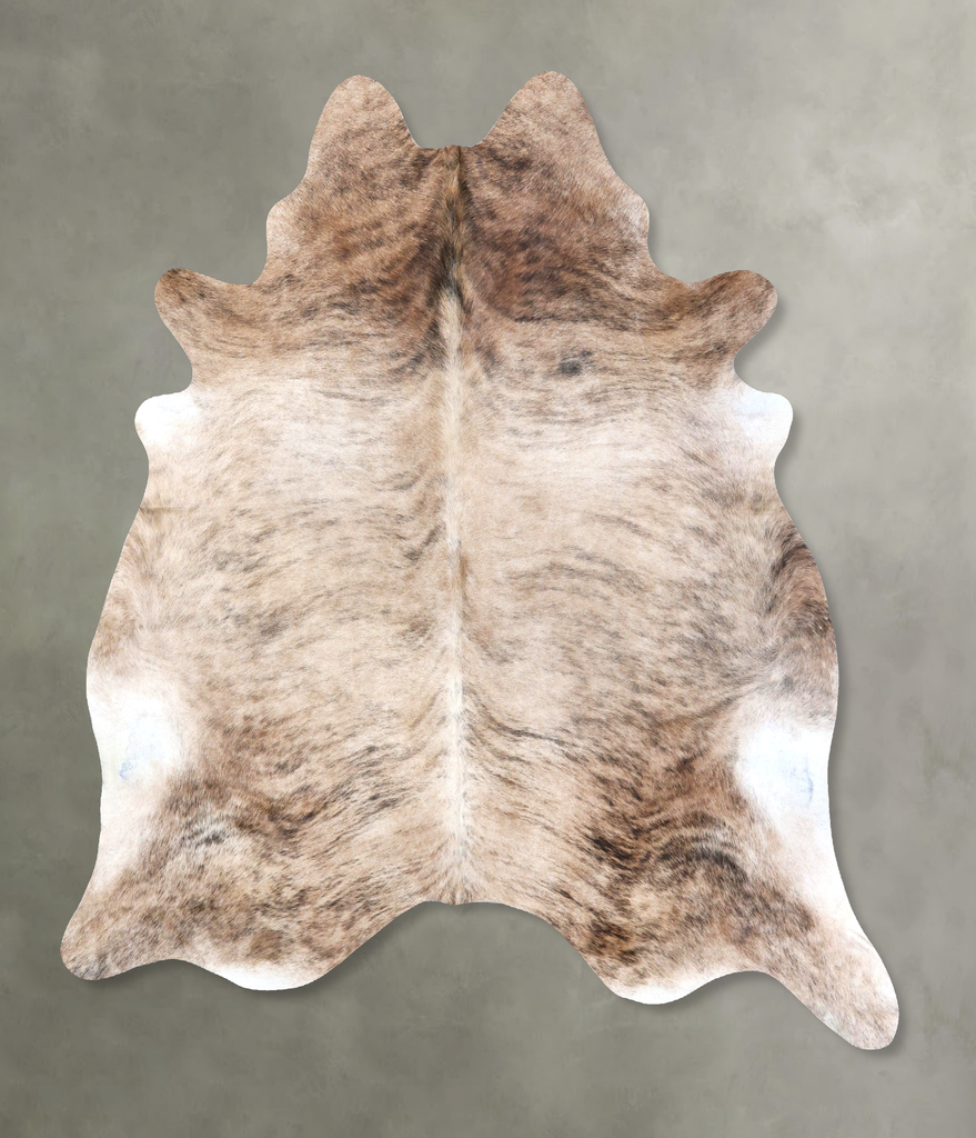 Light Brindle XX-Large Brazilian Cowhide Rug 7'8"H x 7'1"W #B19175 by Hudson Hides