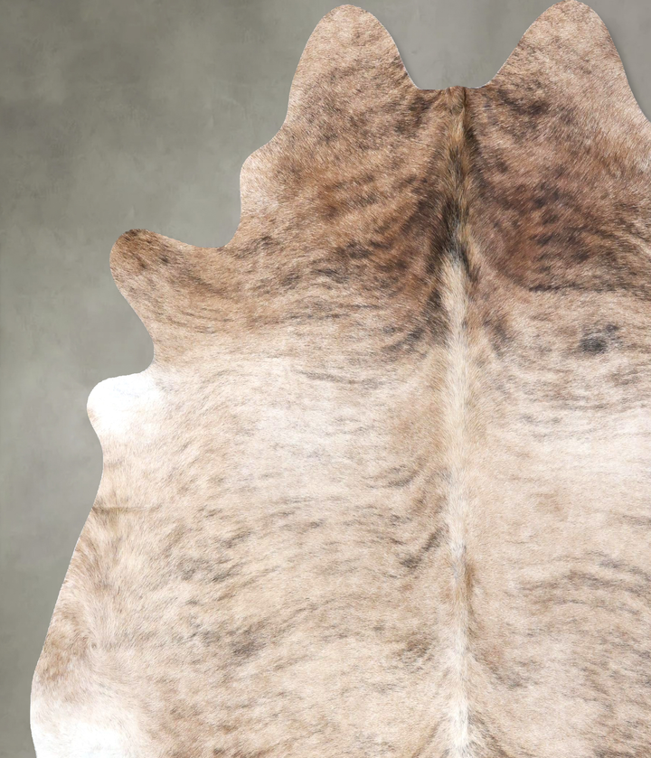 Light Brindle XX-Large Brazilian Cowhide Rug 7'8"H x 7'1"W #B19175 by Hudson Hides