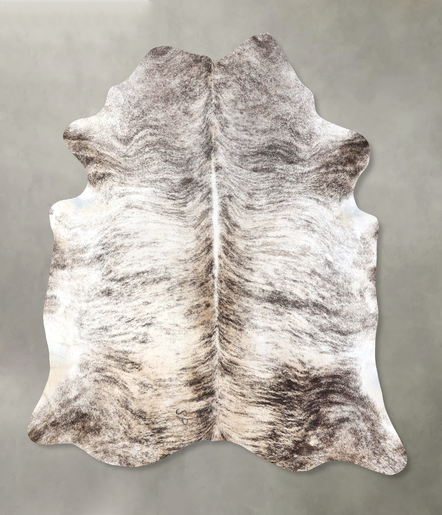 Grey Brindle XX-Large Brazilian Cowhide Rug 7'8"H x 6'8"W #B19179 by Hudson Hides