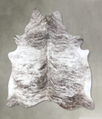 Grey Brindle X-Large Brazilian Cowhide Rug 7'6"H x 6'3"W #B19185 by Hudson Hides