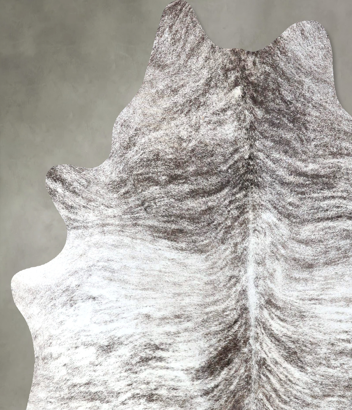 Grey Brindle X-Large Brazilian Cowhide Rug 7'6"H x 6'3"W #B19185 by Hudson Hides
