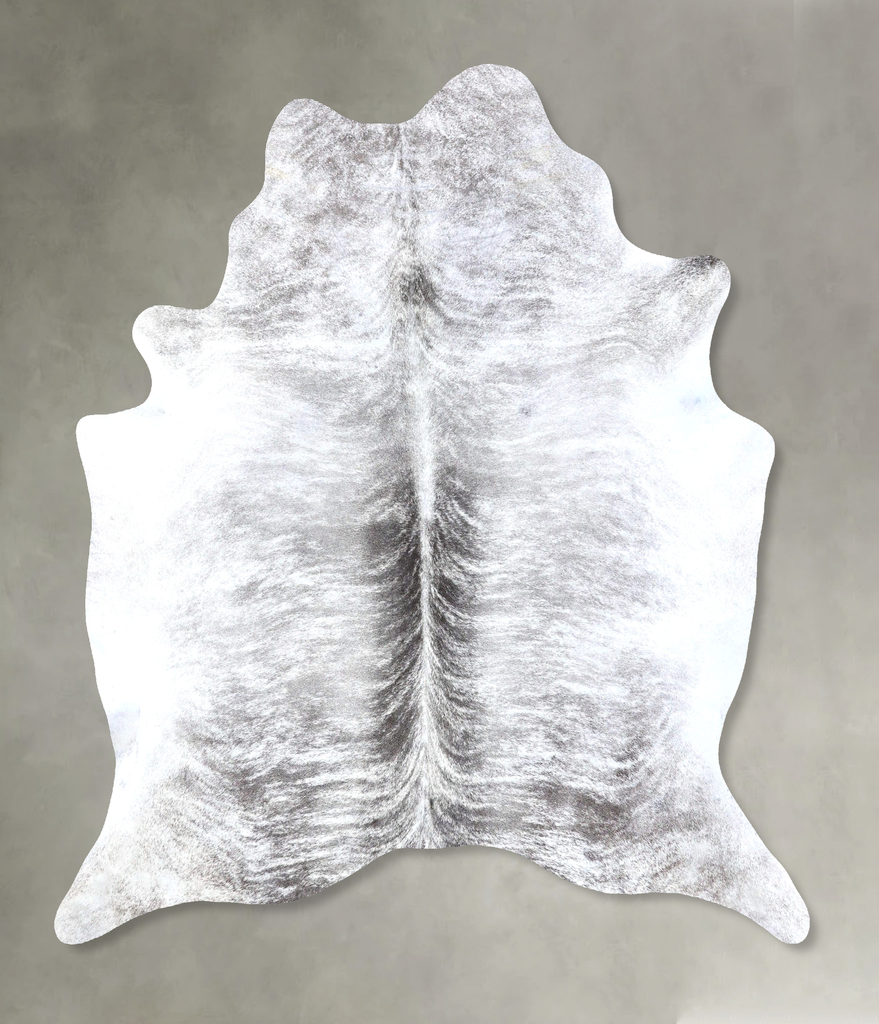 Grey Brindle X-Large Brazilian Cowhide Rug 7'4"H x 6'5"W #B19191 by Hudson Hides