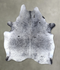 Salt and Pepper Black X-Large Brazilian Cowhide Rug 7'10