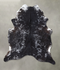 Salt and Pepper Black X-Large Brazilian Cowhide Rug 7'6