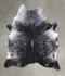 Salt and Pepper Black XX-Large Brazilian Cowhide Rug 8'3