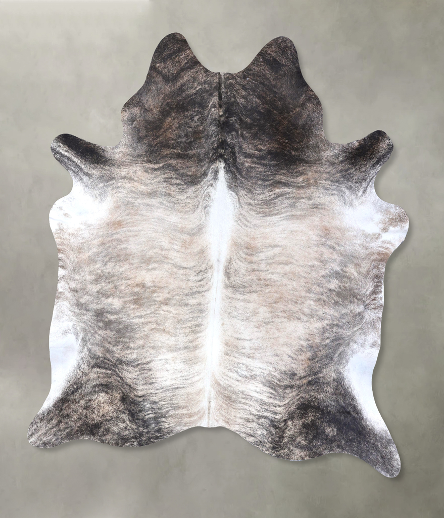 Grey Brindle XX-Large Brazilian Cowhide Rug 8'2"H x 6'10"W #B19198 by Hudson Hides