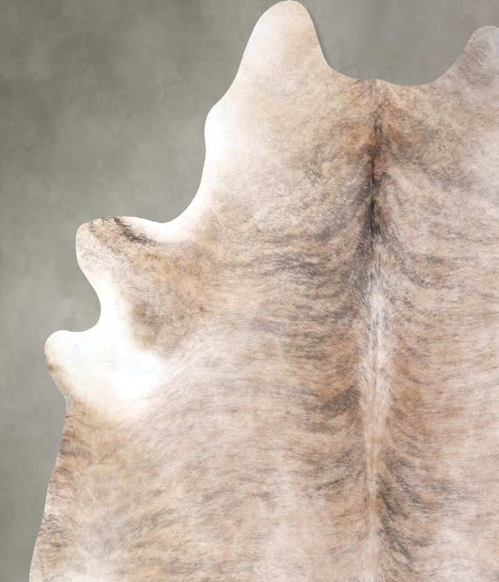 Light Brindle XX-Large Brazilian Cowhide Rug 8'4"H x 7'3"W #B19201 by Hudson Hides