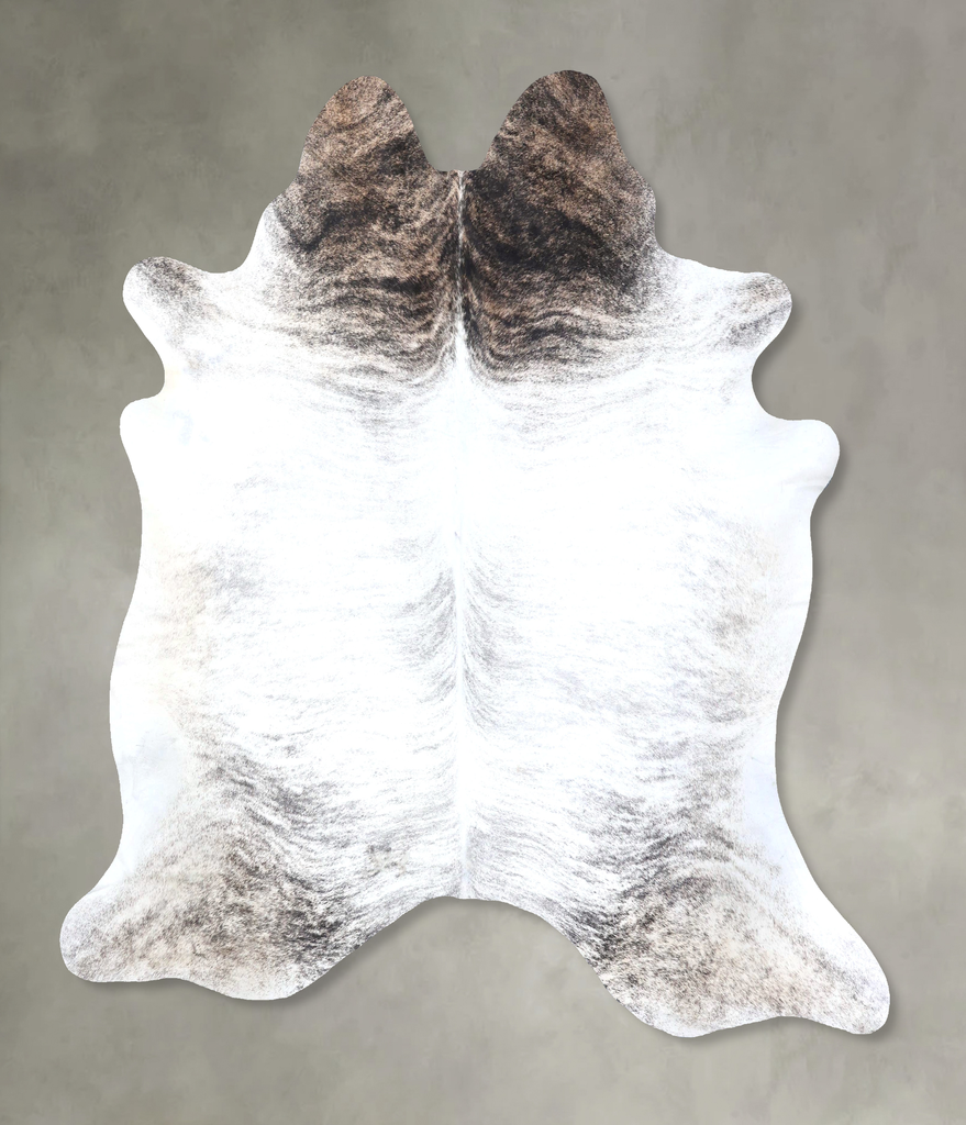 Grey Brindle XX-Large Brazilian Cowhide Rug 7'6"H x 7'3"W #B19205 by Hudson Hides