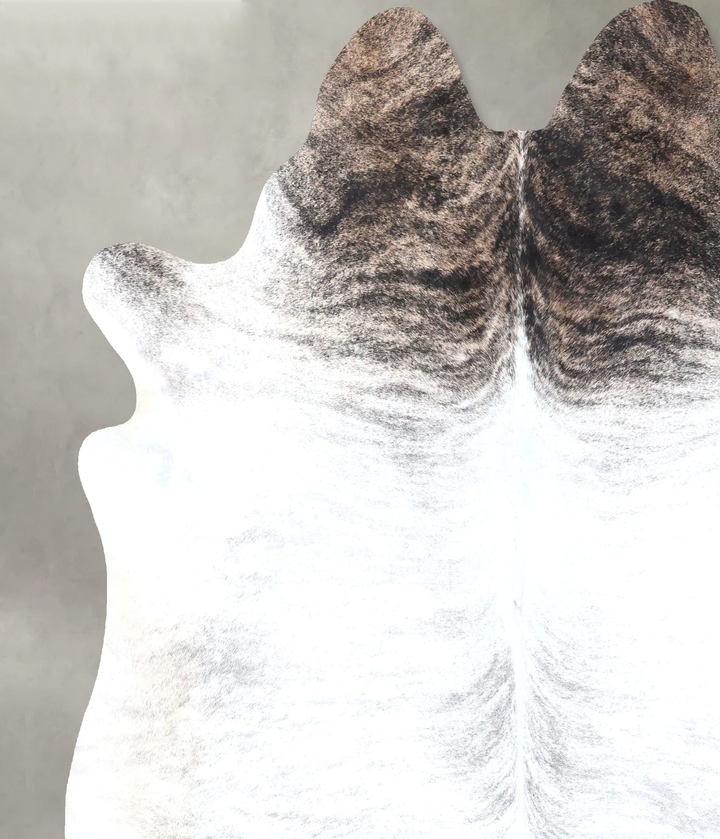 Grey Brindle XX-Large Brazilian Cowhide Rug 7'6"H x 7'3"W #B19205 by Hudson Hides