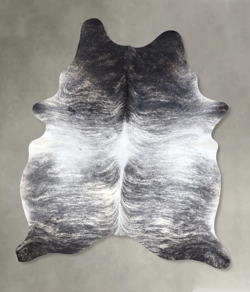 Grey Brindle X-Large Brazilian Cowhide Rug 8'1"H x 5'9"W #B19206 by Hudson Hides